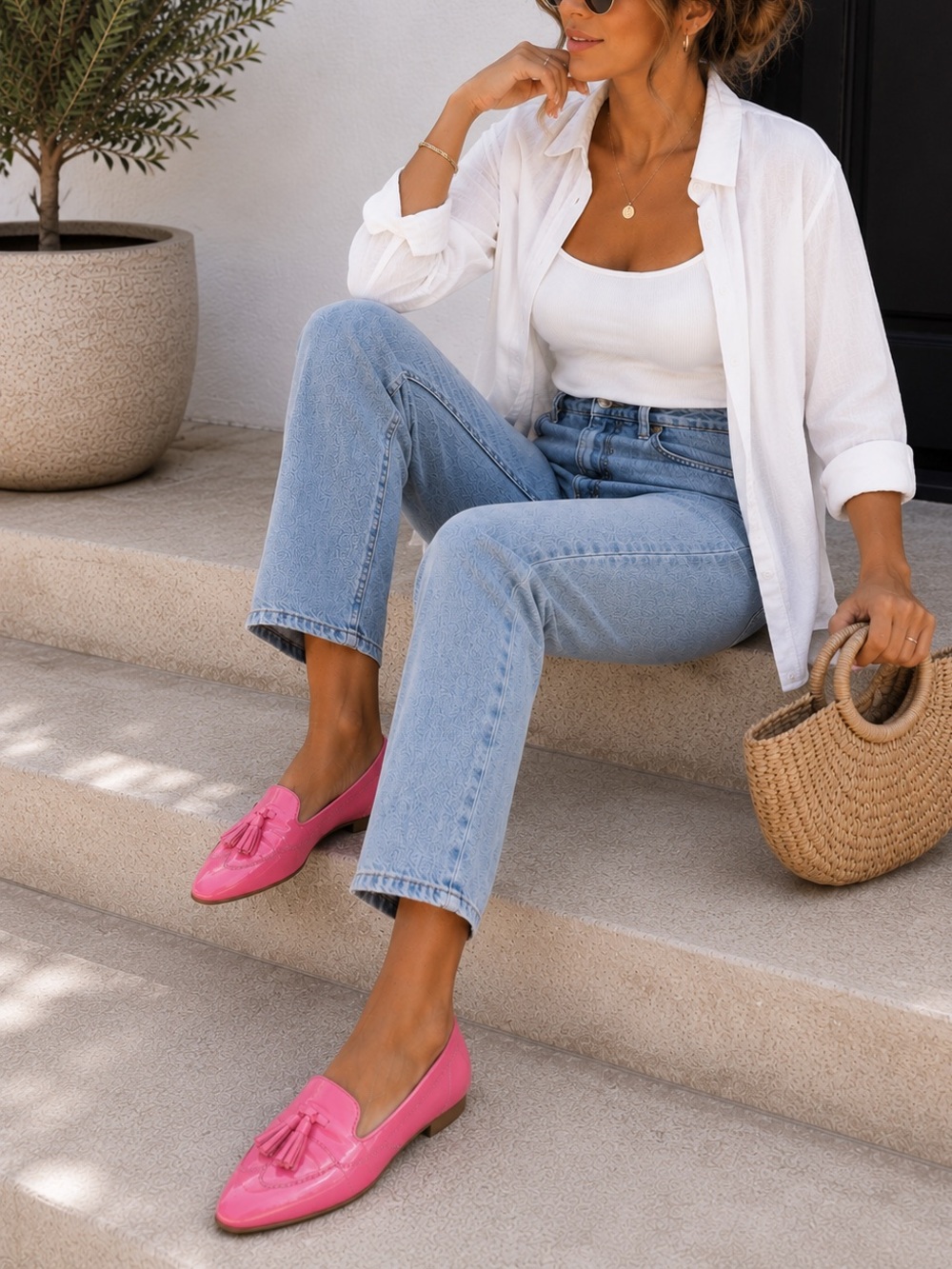 TOD’S Pink Patent Tassel Loafers – Italian Leather Flats – Size 6.5